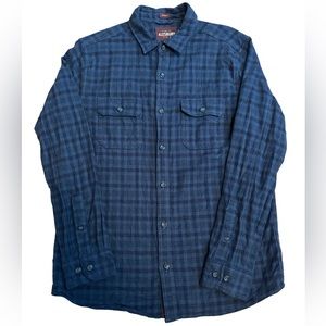 Alesbury Blue Check Men’s Heavy Flannel Button Down Size M